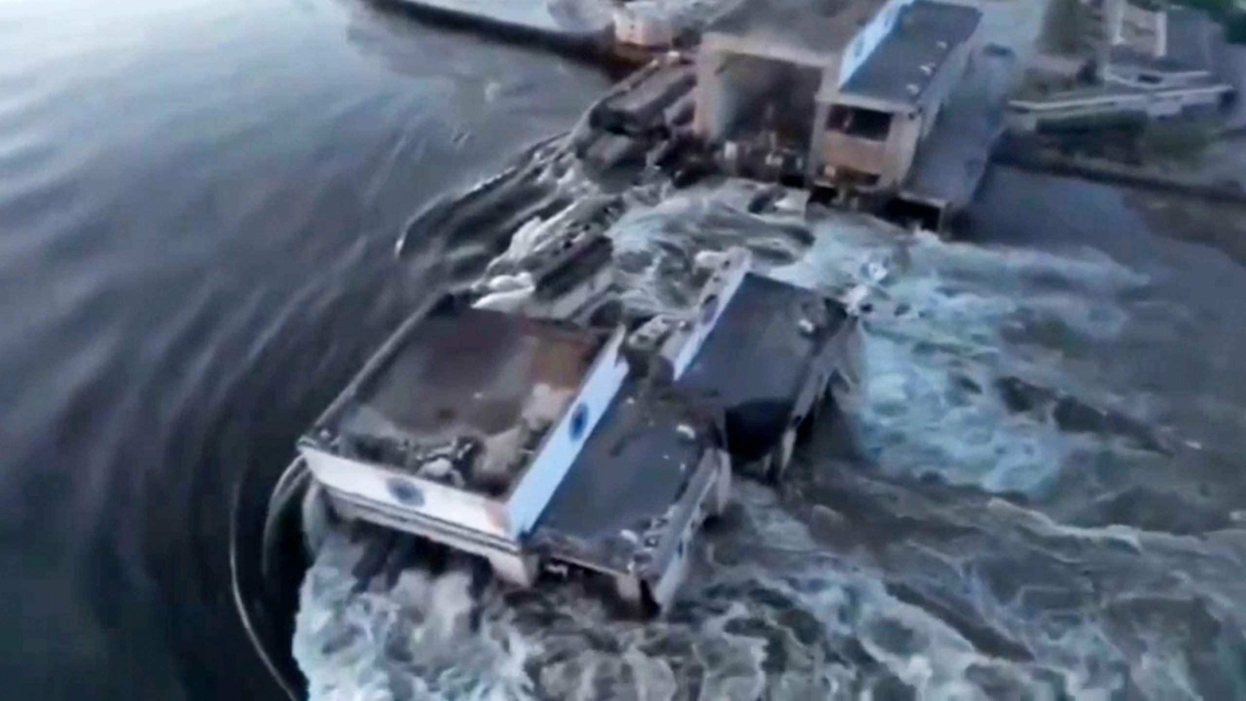 An unstoppable tide of water threatens to wipe out hundreds of thousands of people, after an explosion at a Ukraine dam, ITV News Correspondent John Ray reports